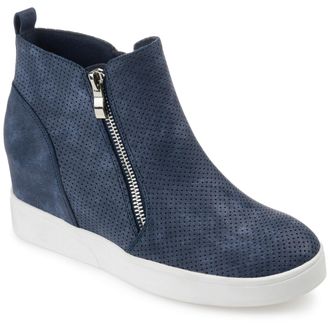 Journee Collection Women & apos;s Pennelope Medium and Wide Width Wedge Sneakers