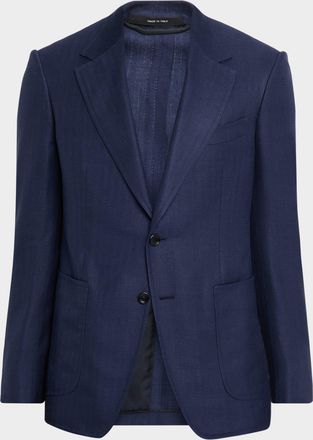 Tom Ford Mens Shelton Herringbone Single-Breasted Sport Coat
