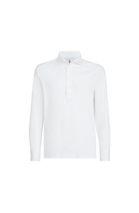 Brunello Cucinelli Polo with shirt collar in White at Nordstrom, Size Xxx-Large Eu