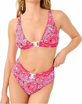 Lilly Pulitzer Lyall High Waisted Bikini Bottom In Paradise Punch Jims Stuff Engineered