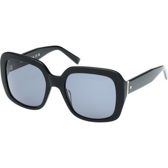 Abercrombie & Fitch 55mm Square Sunglasses in Shiny Black /Smoke at Nordstrom