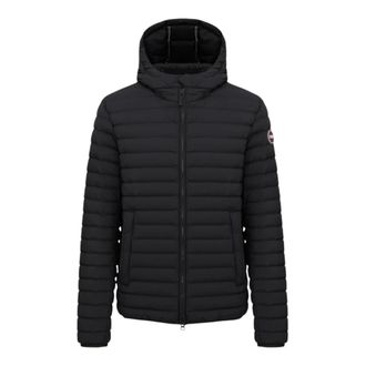 Colmar Down Jackets, male, Black, Size: 4XL Black Lightweight Hooded Down Jacket