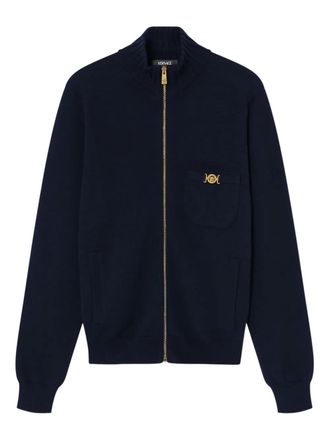 Versace zip logo sweatshirt - Blue