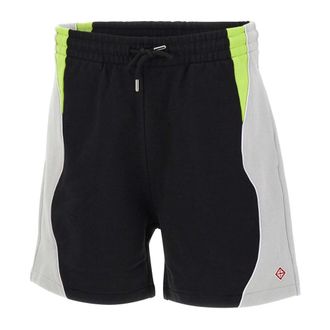 Casablanca Colour-Block Logo Shorts - Heren - Korte Broeken - Zwart - XL - Katoen - Korte Broeken