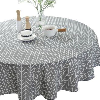 No Brand Lona Redonda Para Exteriores, Lavable, F&aacute;cil De Limpiar, Antideslizante, A Prueba De Polvo, Decorativa, Gris, 150 Cm, Para Picnic Y Decoraci&oacute;n Del Hog