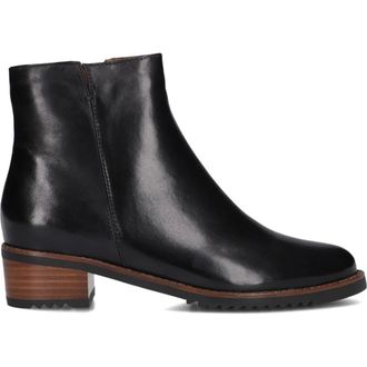 Everybody By B.Z Moda Schoenen, Dames, Zwart, 42 EU, Leer, Zwarte Leren Enkellaarzen