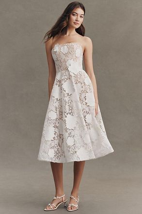 Helsi Cassandra Strapless Lace Midi Dress