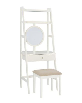 Linon Lorelai Leaning Vanity With Stool