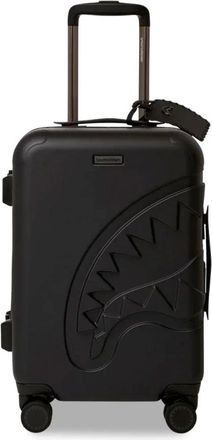 Sprayground Large Suitcases, male, Black, Size: ONE SIZE Sharknautics Gunmetal Carryon Hardshell Luggage