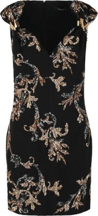 Versace Acanthus Leaf Sequin & Crystal Embellished Minidress