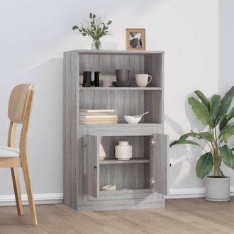 Berkfield Home Highboard Grey Sonoma 60x35.5x103.5 cm Engineered Wood