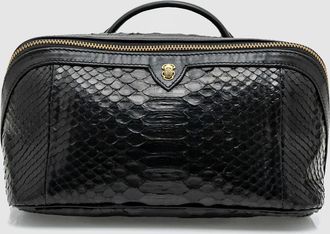 CLARIS VIROT Trousse Charlotte Python Noir