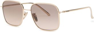 Prada Aviator-style Metal Sunglasses - Gold - One Size