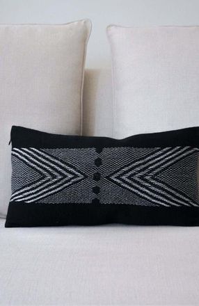 VOZ Monta&ntilde;as Lumbar Pillow in Black/ivory at Nordstrom