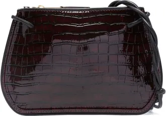 Philosophy di Lorenzo Serafini crocodile-effect zipped shoulder bag - women - Polyurethane/Polyester - OS - Brown