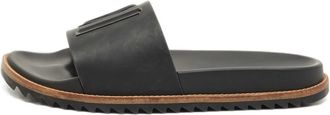 Fendi Sandali slides con logo - Nero