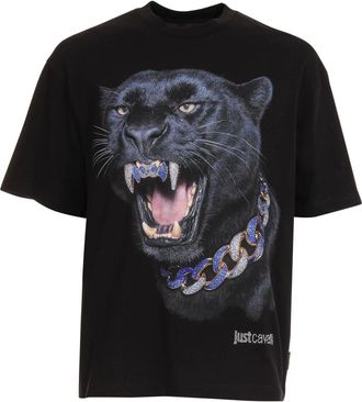 Roberto Cavalli T-shirt - Heren - Tops - Zwart - Maat: L