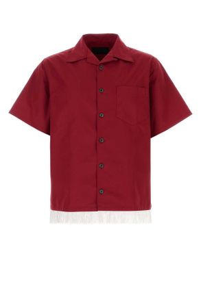 Prada Tiziano Red Poplin Shirt