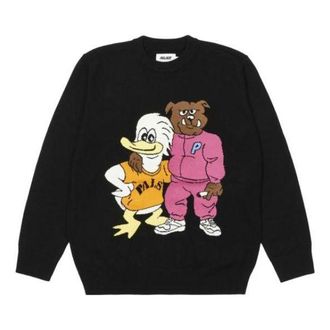 Palace Dog And Duck Knit Long Sleeve Black P22KW068
