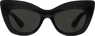 Alexander McQueen Eyewear Zonnebril met cat-eye montuur - Zwart