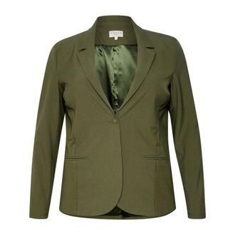 Kaffe Curve Classic Blazer Grape Leaf - female - Kaffe Curve - Blazers - Green - 8XL - Jackets