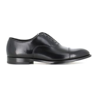 Doucal's Oxford Cap Toe - Heren - Nette schoenen - Zwart - 44 EU - Leer - Schoenen