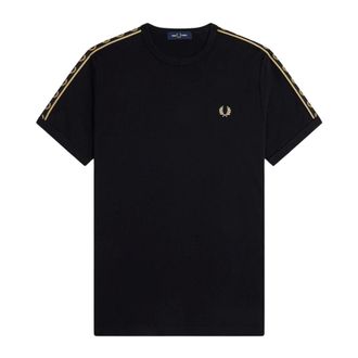 Fred Perry T-Shirts, male, Black, Size: 2XL Contrast Tape Ringer T-Shirt