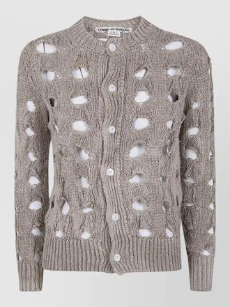 Comme Des Gar&ccedil;ons crew neck long sleeve knit cardigan