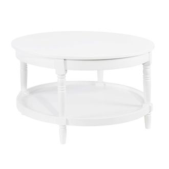 Convenience Concepts French Country Manor No Tools Round Coffee Table with Shelf