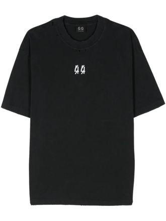 44 Label Group Black Crew Neck Graphic T-Shirt