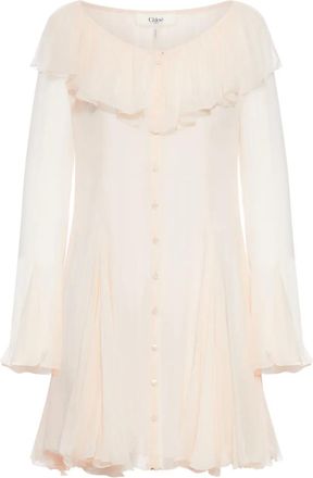 Chloé Mini-jurk met ruches - Roze