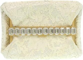 Dolce & Gabbana Pre-owned Clutches, female, White, Size: ONE SIZE Pre-owned Leather Clutch