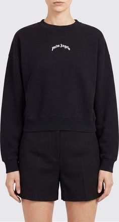 Palm Angels Felpa a girocollo in cotone con logo