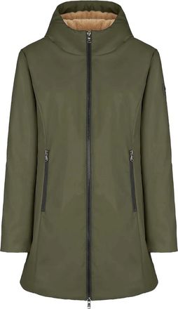 Canadian hooded zip coat - women - Fabric - 44 - Green
