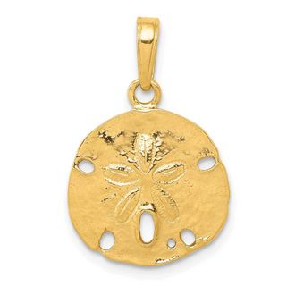 Diamond2Deal 10k Yellow Gold Polished S Dollar Pendant