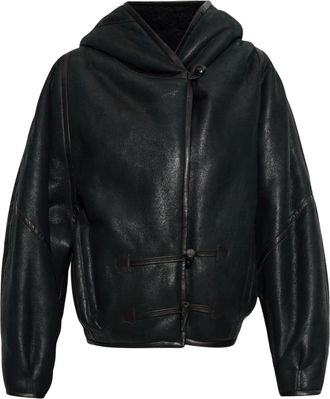 Isabel Marant Amiel Coat Black Lambskin Leather Jacket