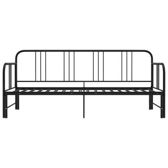 Berkfield Home Pull-out Sofa Bed Frame Black Metal 90x200 cm