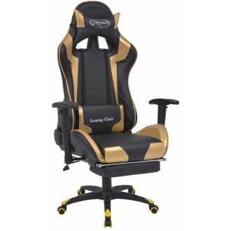vidaXL Sedia da gaming Oro 70 x 71 x 136 cm Pelle Artificiale vidaXL