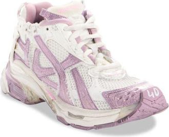 Balenciaga Glitter Runner Sneaker in White/Lilac/Pink at Nordstrom, Size 10Us