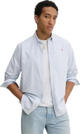 Les Deux Gestreepte Shirt - Heren - Casual Overhemden - Blauw - S - Katoen - Overhemden