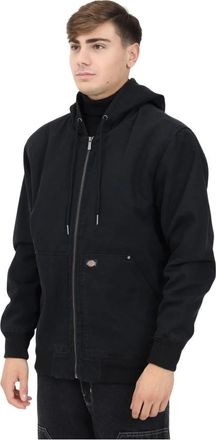 Dickies Zwarte Canvas Hoodie Jas - Heren - Vesten met rits - Zwart - XL - Katoen - Hoodies & sweatvesten