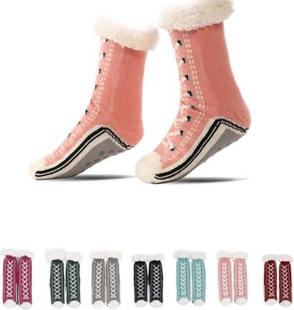 Generic Slipper Socks Ultra-Thick Cute Slipper Home Socks Non-Slip Indoor Winter Warm Home Socks for Women Men, Cozy Soft Thermal House Socks with Grippers 23
