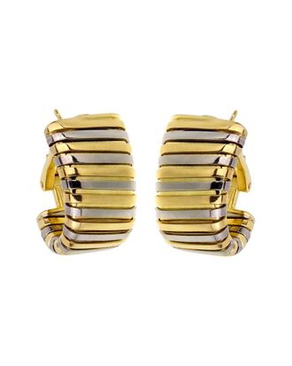 Bulgari 18K Two-Tone Tubogas Earrings (Authentic Pre-Loved)