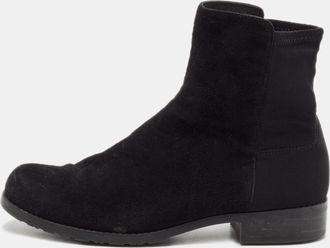 Stuart Weitzman Black Suede Ankle Boots