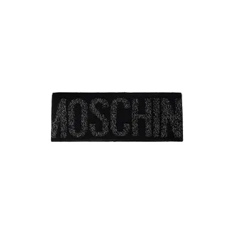 Moschino Accessoires, unisex, Zwart, ONE Size, Wol, Hoofdband met logo