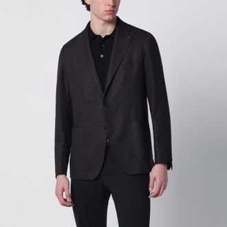 Tagliatore Brown wool single-breasted jacket