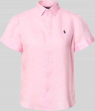 Polo Ralph Lauren Regular Fit Leinenbluse aus reinem Leinen in Rose, Gr&ouml;&szlig;e XL