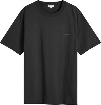 Norse Projects Minimalistisch Logo Print T-Shirt Zwart - Heren - T-shirts - Zwart - XL - Katoen - Tops