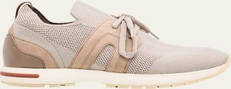 Loro Piana Knit Lace-Up Runner Sneakers