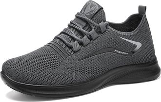 Generic Mens Sports Shoes Breathable Mesh Walking Running Tennis Shoes Training Shoe Workout Gym Wear Sneakers Athletic Shoes(Gray,10.5 UK)